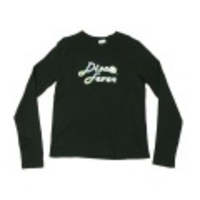 M★古着長袖Tシャツオールドネイビーディスコフィーバー黒