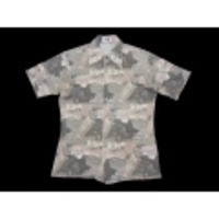 M★古着半袖シャツ　70年代 VAN HEUSEN 　総柄　茶