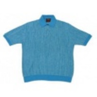 M★古着半袖ニット 70年代 VAN HEUSEN 青霜降