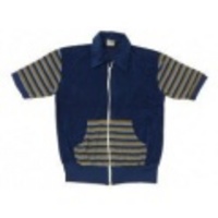 M★古着半袖パイルシャツ 70年代 ケニントン 紺他