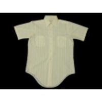 M★古着半袖ビンテージシャツ 70年代 白×ストライプ