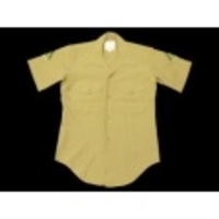 M★古着半袖ミリタリーシャツ 80年代 ベージュ