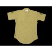 M★古着半袖ミリタリーシャツ 80年代 ベージュ