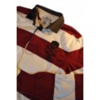 POLO RUGBY(ポロラグビー) Wilson Big Skull Rugbyラガーシャツ【MAROON/WHT/BLK】