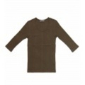 Patti(パティ) 7分袖Uネックカットソー(Brown) P10S1CT17