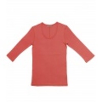 Patti(パティ) 7分袖Uネックカットソー(Salmon Pink) P10S1CT17
