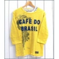 Pineapple Juice【パイナップルジュース】レイヤードコットン七分袖Tシャツ「CAFE DO BRASIL」【送料無料】