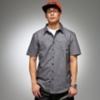 REBEL8（レベル8）／Mike Giant（マイク・ジャイアント）　LAVEY（ラヴィ）ボタンアップシャツBK