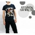 RELIGION【レリジョン】プリントＴシャツ「HAWAIＩ50」【送料無料】