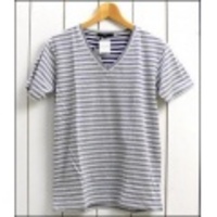 SLICK【スリック】Vネックボーダーカットソー