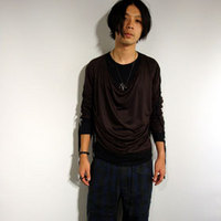 【60%OFF】TRアウトTAPEドレープ L/S Tee:イエロールビー[YELLOWRUBY]