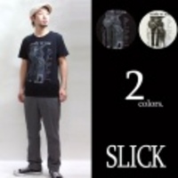 SLICK【スリック】ソフト天竺プリント半袖Tシャツ「ready or not」