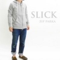 SLICK【スリック】ネップスウェット（トレーナー）ジップパーカー