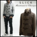 SLICK【スリック】ヘリンボーンダッフルジャケット【送料無料】