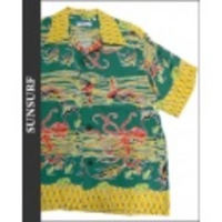 SUNSURF【サンサーフ】アロハシャツ「ＯＣＴＯＰＵＳ ＡＮＤ ＦＲＩＥＮＤＳ」【40%OFF】