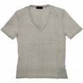 SUPERFINE(スーパファイン) Vネック Tシャツ(Pale Gray) SOSFM118-0-4