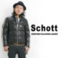 Schott【ショット】モーターサイクルラムレザーダウンジャケット 【送料無料】