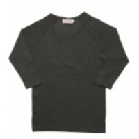 Smokey Wood 7分袖クルーネックカットソー(Black) SW010213