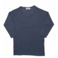Smokey Wood 7分袖クルーネックカットソー(Navy) SW010213