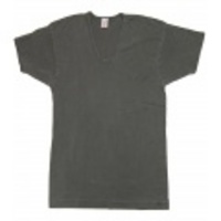 Smokey Wood 半袖Uネックカットソー(Black) SW09025