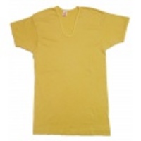 Smokey Wood 半袖Uネックカットソー(Yellow) SW09025