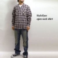 Style Eyes【スタイルアイズ】<br>チェックオープンネックシャツ<br>【送料無料】<BR>【05P24feb10】