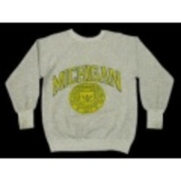 S★古着スウェット 80年代 ミシガン グレー霜降