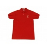 S★古着ポロシャツ 90年代　BVMS　鳥　赤