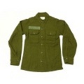 S★古着ミリタリーシャツ 60年代 ウール 茶緑
