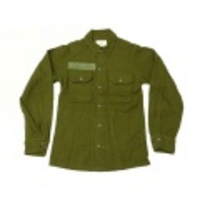 S★古着ミリタリーシャツ 60年代 ウール 茶緑