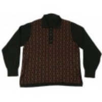 S★古着薄手ニット チェーン柄 黒