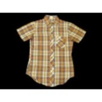 S★古着半袖シャツ 80年代 シアーズ 紺×赤他チェック