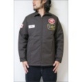 Work Jacket with Pach DB / ワークジャケット パッチ付き ダークブラウン 002