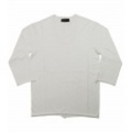 jun hashimoto t ジャージー7分袖UネックTシャツ(White) JUQ01-SPJ01