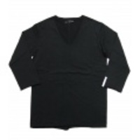 jun hashimoto t ジャージー7分袖VネックTシャツ(Black) JVQ01-SPJ01