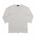 jun hashimoto t ジャージー7分袖VネックTシャツ(White) JVQ01-SPJ01