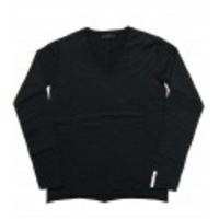 jun hashimoto t ジャージー長袖VネックTシャツ(Black) JVL01-SPJ01