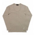 jun hashimoto t フライス長袖UネックTシャツ(Light Gray) FUL01-GFS01