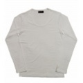 jun hashimoto t フライス長袖UネックTシャツ(White) FUL01-GFS01