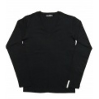 jun hashimoto t フライス長袖VネックTシャツ(Black) FVL01-GFS01