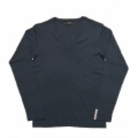 jun hashimoto t フライス長袖VネックTシャツ(Navy) FVL01-GFS01