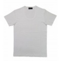 jun hashimoto t フライス半袖UネックTシャツ(White) FUS01-GFS01