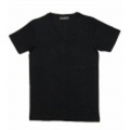 jun hashimoto t フライス半袖VネックTシャツ(Black) FVS01-GFS01