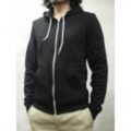 【American Apparel 】 Flex Fleece Zip Hoody アメリカンアパレル フレックスフリース ジップアップ パーカー ブラック