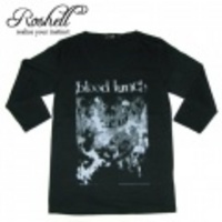 メール便OK♪Roshell(ロシェル)　フォトスカル７分袖Tシャツ