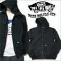 【30%OFF】【VANS】Colfax lll Jacket Black / バンズ ストライプ フード付き コットン ジャケット ブラック