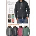 【送料無料！】【alternative apparel】 The Rocky Eco-Fleece Zip Hoodie aa9590 オルタナティブアパレル ジップアップ パーカー