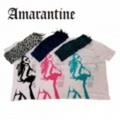 Amarantine（アマランタイン）　豹柄ストール付ガールプリントTシャツ（3COLOR）