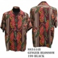 SunSurf アロハシャツ SS34448【GINGER BLOSSOM】Black