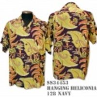 SunSurf アロハシャツ SS34453【HANGING HELICONIA】Navy